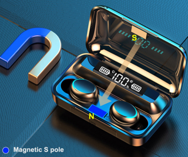 Preview: Minikopfhörer Stereo der Spitzenklasse Kabellos wasserdicht Ladestation für Händy